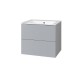 Aira, koupelnová skříňka s keramickym umyvadlem 61 cm, šedá