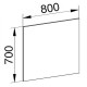 Zrcadlo 800x700x20 mm