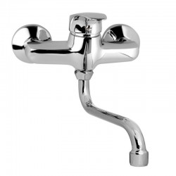 Dřezová nástěnná baterie , 100 mm, s ramínkem trubkovým ø 18 mm - 200 mm, chrom