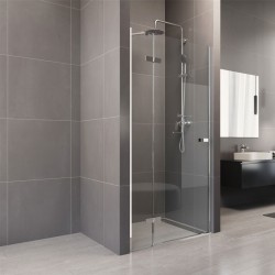 Sprchové dveře, Novea, 90x200 cm, chrom ALU, sklo Čiré, levé provedení