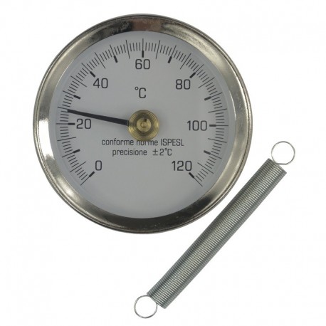 Bimetalový teploměr příložný DN 63, 0 - 120 °C