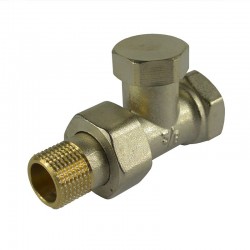Šroubení radiátorové uzavíratelné, přímé, 3/8"