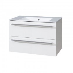 Mereo Bino, koupelnová skříňka s keramickým umyvadlem 81 cm, bílá