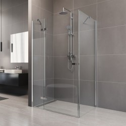 Sprchový kout, Novea, obdélník, 90x100 cm, chrom ALU, sklo Čiré, dveře pravé a pevný díl