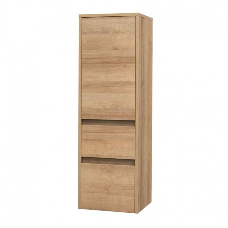 Opto koupelnová skříňka vysoká 125 cm, pravé otevírání, dub