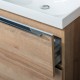 Mailo, koupelnová skříňka s keramickým umyvadlem 61 cm, dub