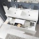 Aira, koupelnová skříňka s keramickym umyvadlem 81 cm, dub
