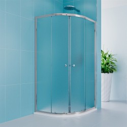 Sprchový kout, Kora Lite, čtvrtkruh, 90 cm, R550, chrom ALU, sklo Grape