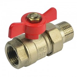 Kohout kulový kovaný, se šroubením, voda, 1/2"