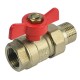 Kohout kulový kovaný, se šroubením, voda, 3/4"