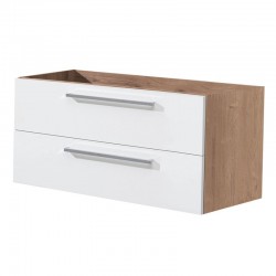 Bino, koupelnová skříňka 121 cm, bílá/dub