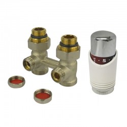 Set vekolux -připojovací šroubení přímé 3/4" s termostatickou hlavicí + redukce s eurokonusem