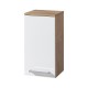 Bino koupelnová skříňka horní 63 cm, pravá, bílá/dub