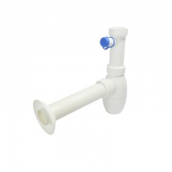 Dřezový sifon bez pilety s maticí 6/4"x 50 mm, s odbočkou