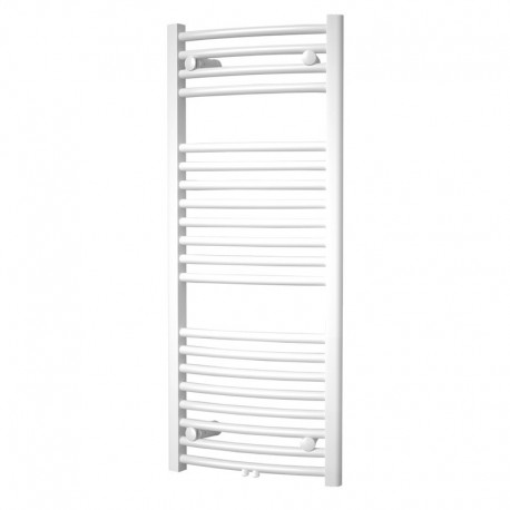 Otopný žebřík oblý 450x970 mm, bílý, středové připojení
