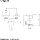 Sprchová souprava Sonáta a sprchová baterie Sonáta 150 mm