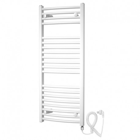 Otopný žebřík oblý 450x1330 mm, bílý, elektrický