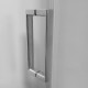 Sprchové dveře, LIMA, dvoudílné, zasunovací, 100x190 cm, chrom ALU, sklo Point
