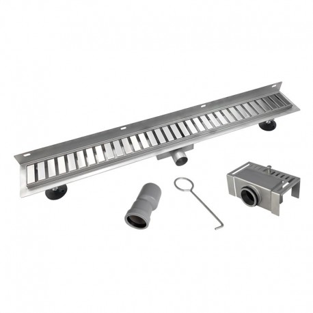 Odtokový sprchový žlab ke stěně 80 cm, vč. roštu STRIP
