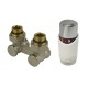Set vekolux -připojovací šroubení rohové 3/4" s termostatickou hlavicí + redukce s eurokonusem