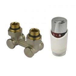Set vekolux -připojovací šroubení rohové 3/4" s termostatickou hlavicí + redukce s eurokonusem