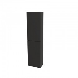 Aira, koupelnová skříňka 170 cm vysoká, pravá, Multidecor, Černá Supermat