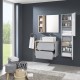 Aira, koupelnová skříňka 121 cm, Multidecor, Dub San remo sand