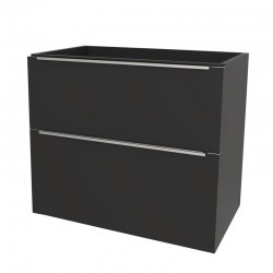 Mailo, koupelnová skříňka 81 cm, Multidecor, Černá Supermat