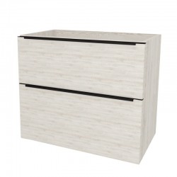 Mailo, koupelnová skříňka 101 cm, černé madlo, Multidecor, White Loft Pine
