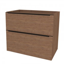 Mailo, koupelnová skříňka 101 cm, černé madlo, Multidecor, Ořech Predazzo