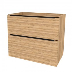 Mailo, koupelnová skříňka 101 cm, černé madlo, Multidecor, Ořech Pacifik přírodní
