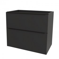 Mailo, koupelnová skříňka 101 cm, černé madlo, Multidecor, Černá Supermat