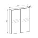 Koupelnová skříňka zrcadlová 60 cm, galerka, 2 x dvířka, Multidecor, Monumentální šedá