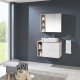 Koupelnová skříňka zrcadlová 60 cm, galerka, 2 x dvířka, Multidecor, Monumentální šedá